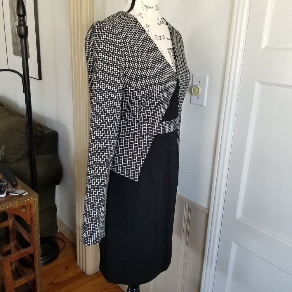 Diane Von Furstenberg Black & White Sheath Dress - Picture 4 of 12